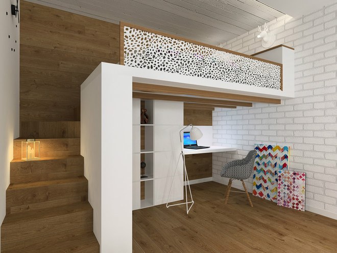 41平米高天花板旧房改造 开放式设计更现代温