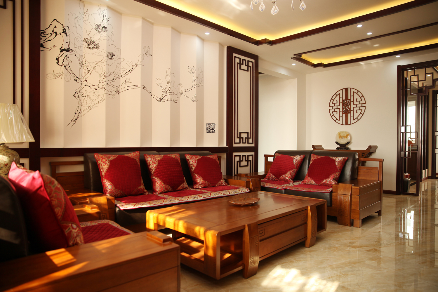 沙发背景墙装修效果图新中式 3ff9855a3c5881ad74af47e85318f923.jpg