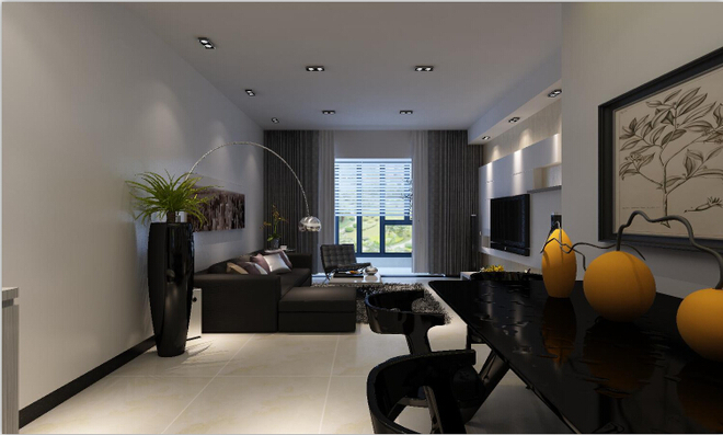 花果园118平黑白灰后现代风格基础装修5.79万 就这么任性-搜狐家居品格灵感频道