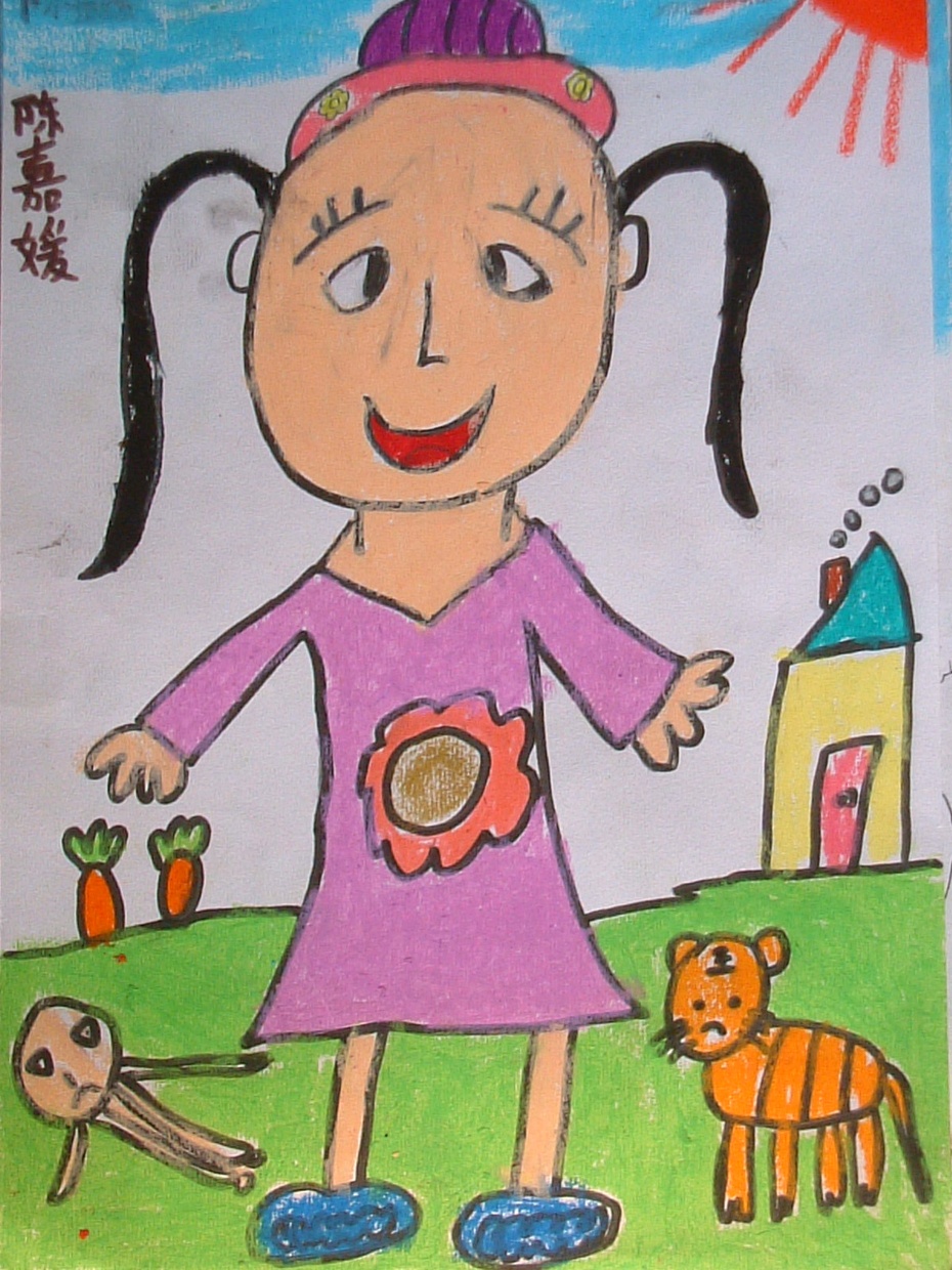 你听过巨人和小矮人的童话吗?如果你突然变得很大或很小,会发生什么意想不到的事呢?请你展开想象的翅膀,创作一幅作品。比比看,谁的构思最新奇。