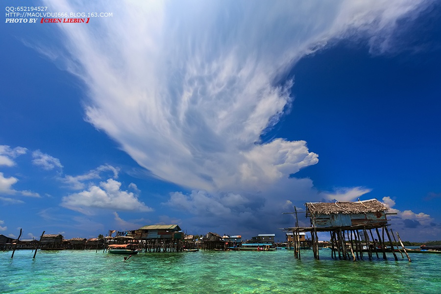 实拍马来西亚仙本那浅水海域