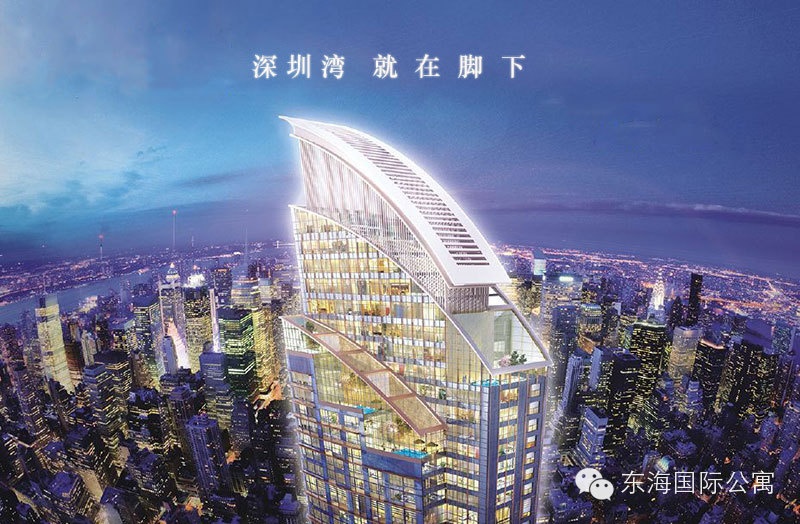 东海国际公寓屹立于深圳正中心,挺拔双子塔造型,轩昂擎天气势,开启