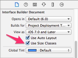 XIB中开启Size-Classes