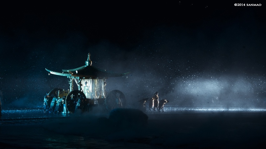 转山-雨中观看拉萨大型实景剧《文成公主》