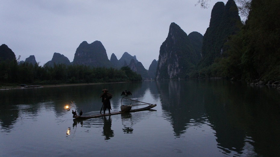 漓江渔火——鱼鹰捕鱼