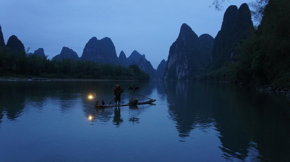 漓江渔火——鱼鹰捕鱼