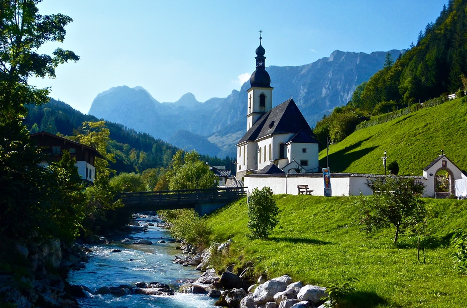 德国阿尔卑斯山　拉姆绍小教堂（Ramsau <wbr>Kirche）【转载】