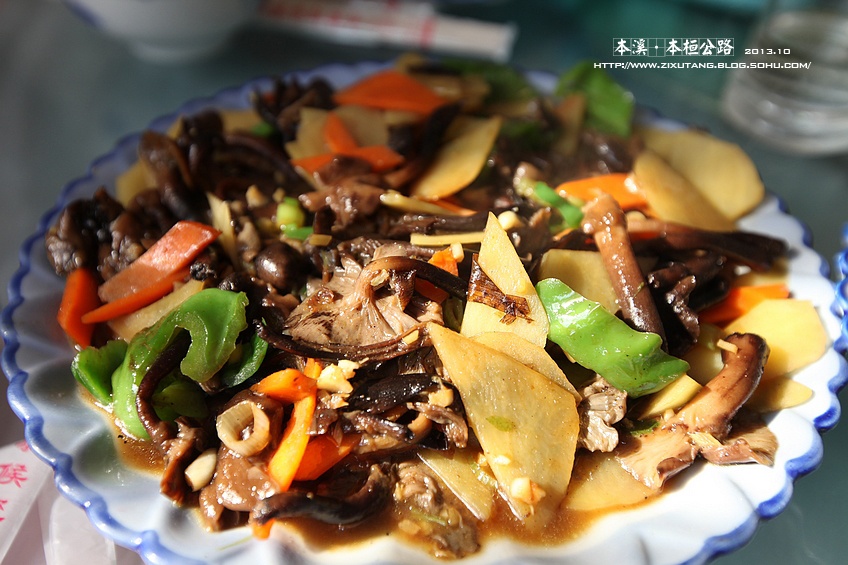 9,强烈推荐的榛蘑炒土豆片.