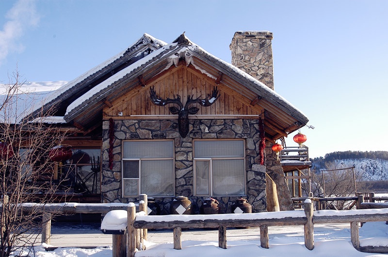 在中国最北村庄体验冰雪魅力