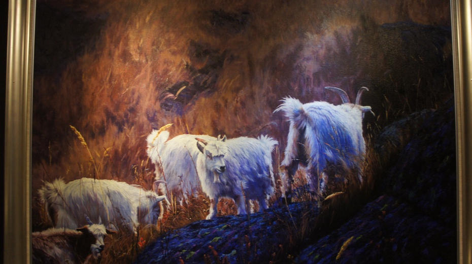 新疆野马艺术馆精美风景油画
