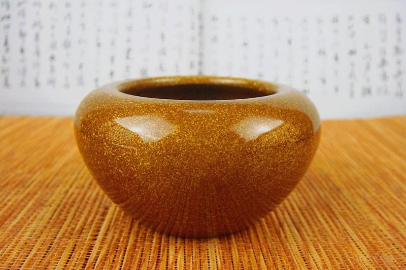 极美古铜香炉 雪花金质感 细工小钵香炉 雅虎拍