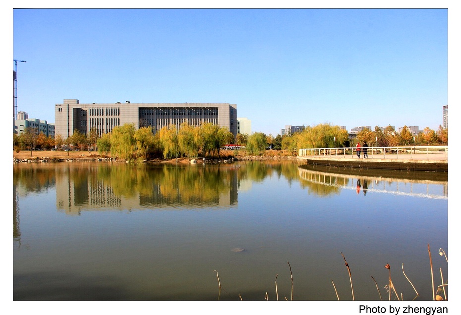 阳光明媚的天津城建大学校园