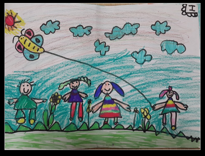 三只小熊简谱-幼儿园大班的美术作品