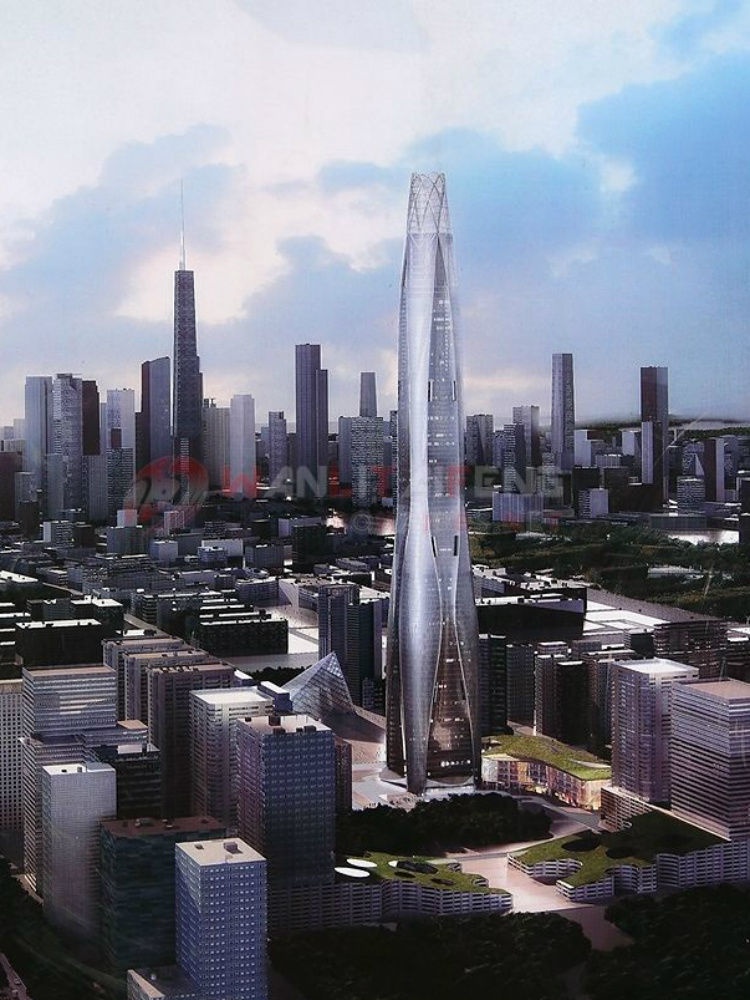 广州东塔,又称广州周大福金融中心,总高度530米.