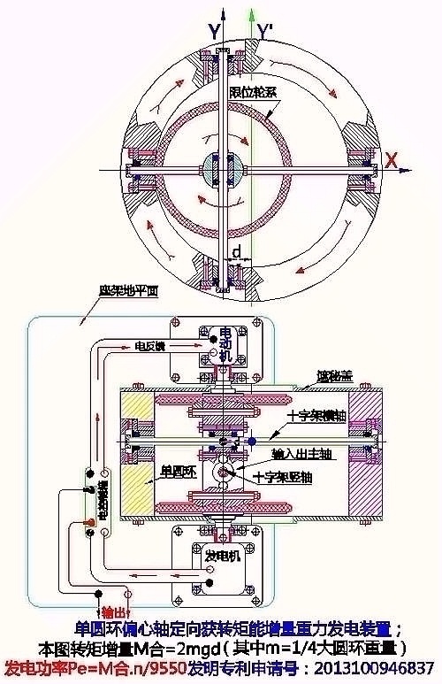 《地球重力连续发电的机械装置》数理推导说明