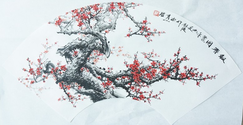 梅花作品《报春图》-顺德画家祁建军的空间-搜狐博客