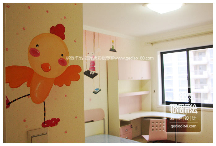 服务客户:西安-锦园君逸 服务区域:卧室-西安手绘墙 服务项目:儿童房