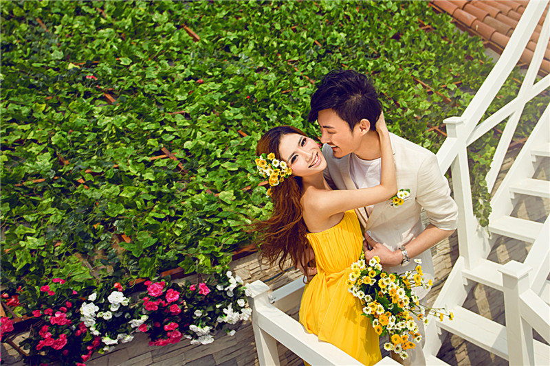 拍婚纱照什么颜色头发好看_拍婚纱照头发染啥颜色(3)