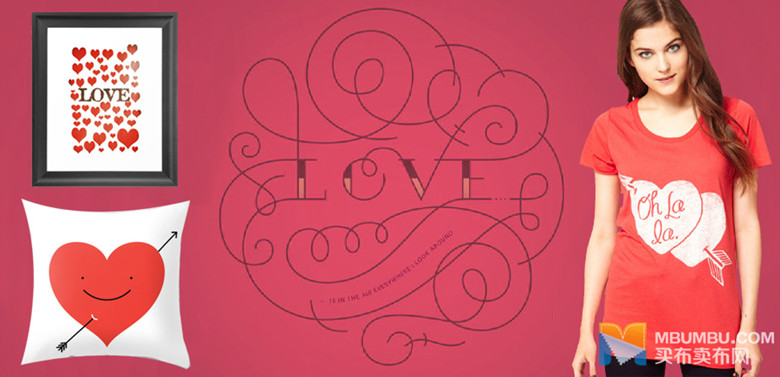 2014春夏女装印花与图像之恋爱心情_买布卖布
