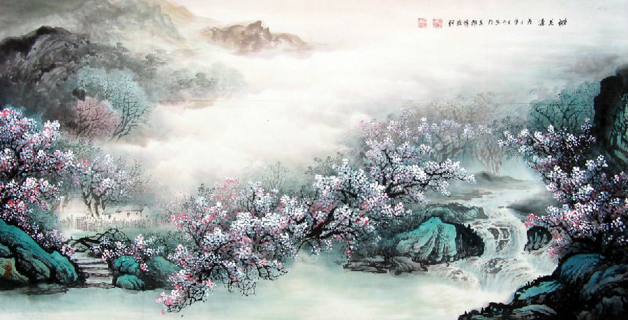 溪行桃花源简谱_溪行桃花源图片