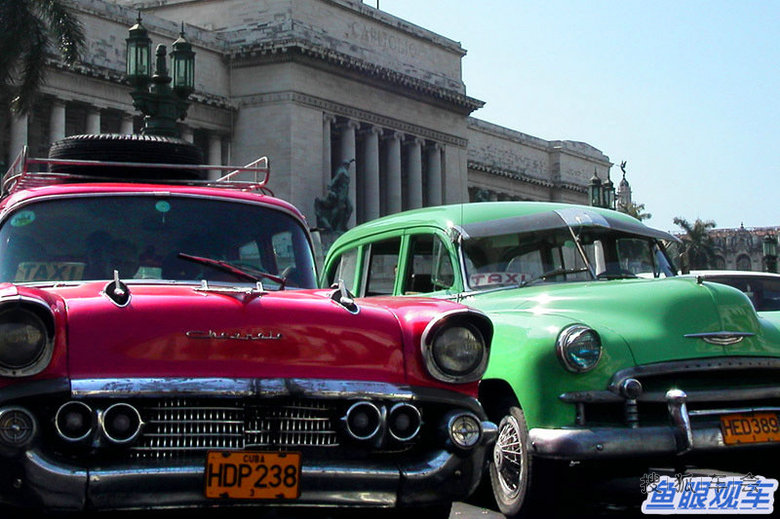 美国古董级老爷车古巴当出租_汽车贴图_搜狐