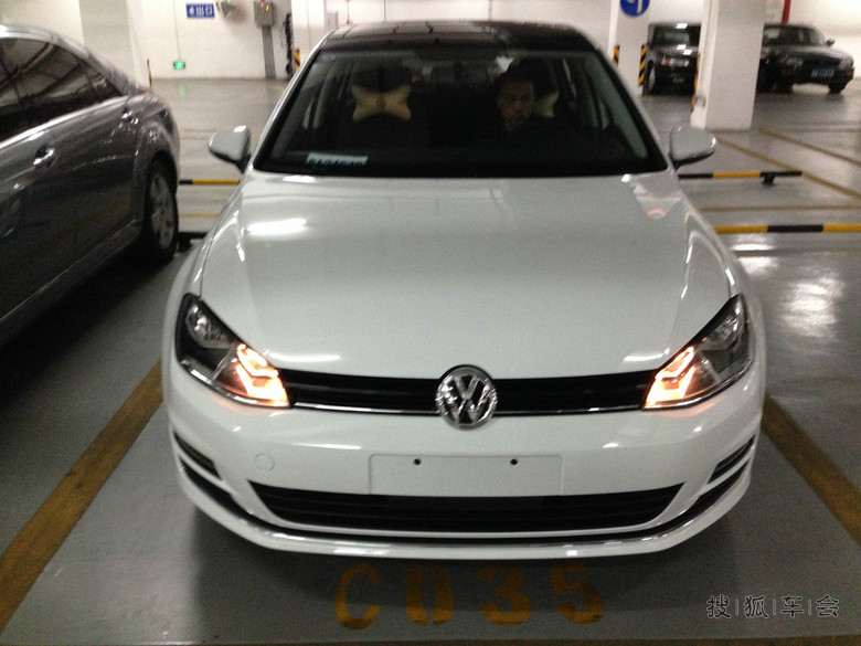 【提车】广州Golf7-1.4T-自舒,白外黑内,提车作