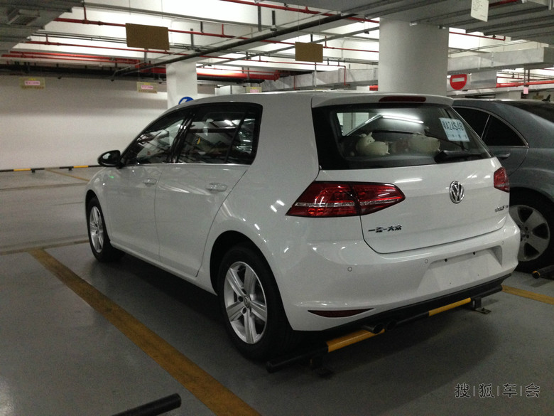 【提车】广州Golf7-1.4T-自舒,白外黑内,提车作