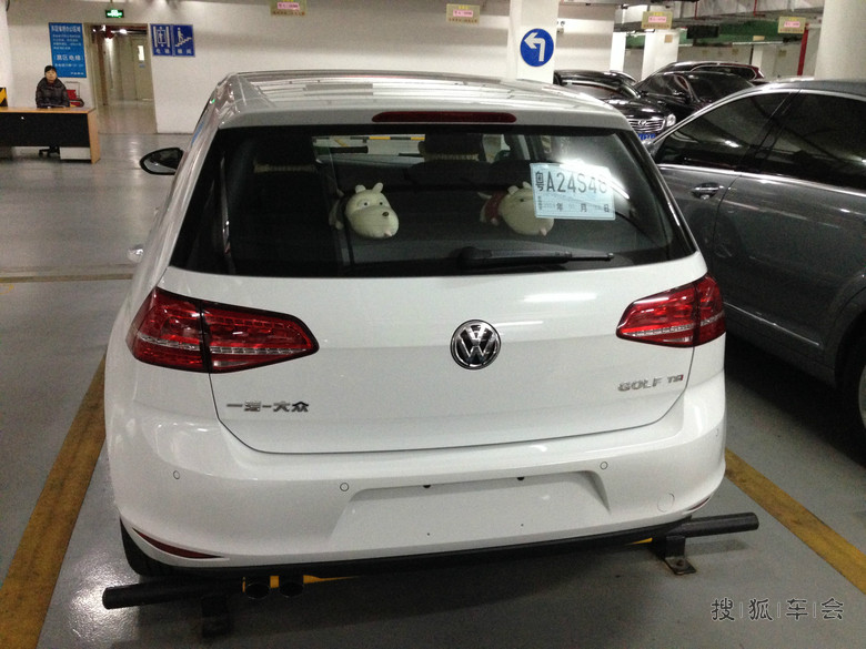 【提车】广州Golf7-1.4T-自舒,白外黑内,提车作