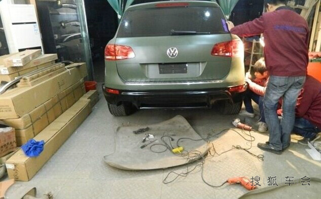 #途锐,平静上巅峰#改装Hofele大包围、 改色军