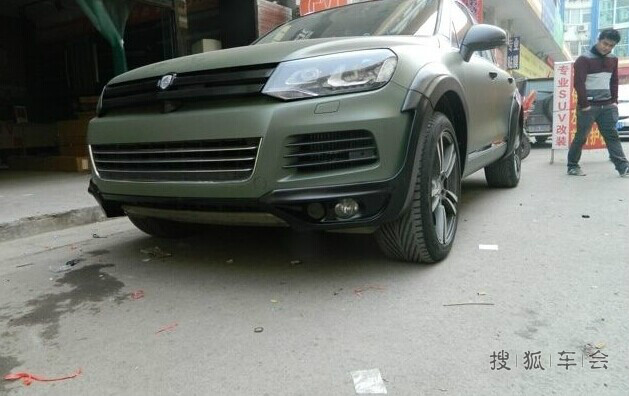 #途锐,平静上巅峰#改装Hofele大包围、 改色军