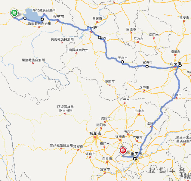 重庆经若尔盖到兰州至张掖全程多少公里图片