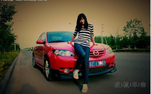【美女车故事】 高清红小三,内有美女_马自达