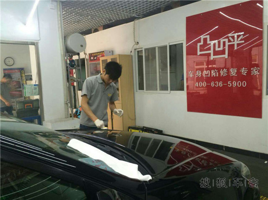 丰田凯美瑞全车冰雹修复+晶体镀膜+大灯翻新