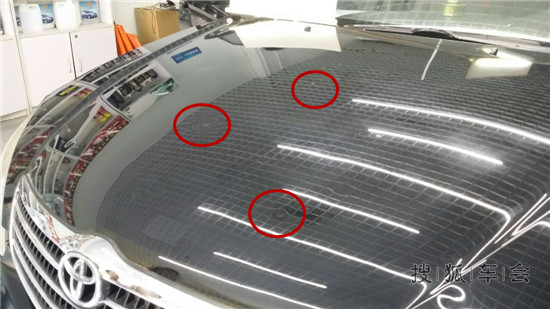 丰田凯美瑞全车冰雹修复+晶体镀膜+大灯翻新