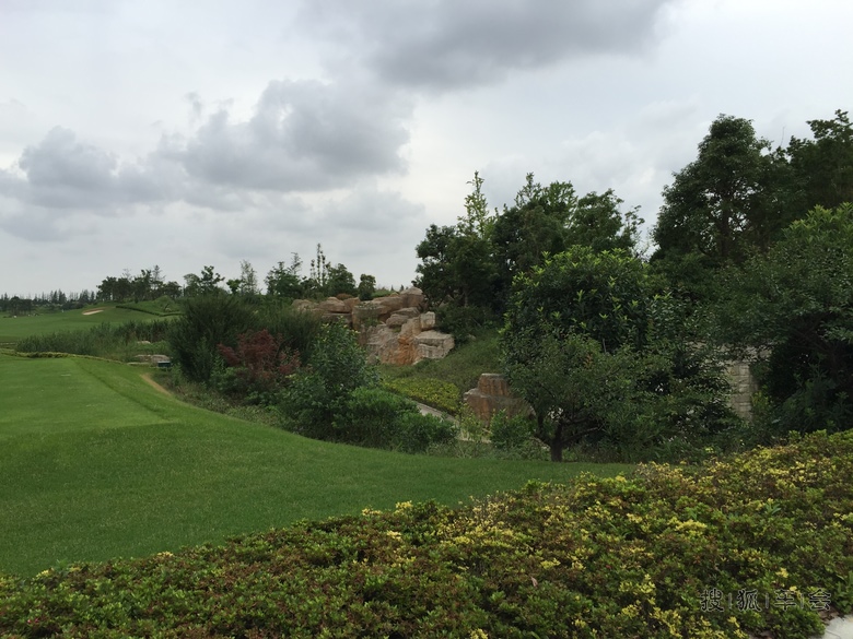 到上海崇明东滩花园去打高儿夫