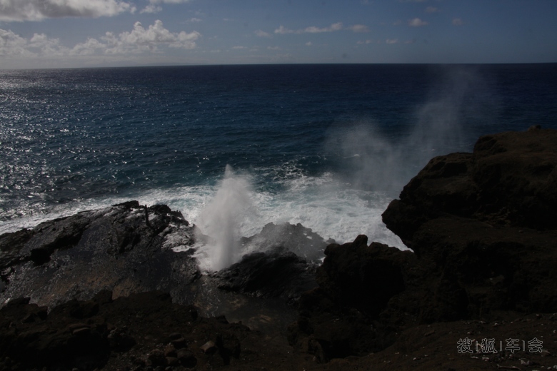 欧胡岛哈罗那喷潮口