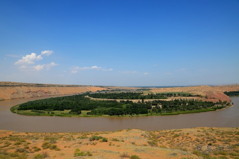 【安车百川】水天一色:沙坡头的黄河第一湾