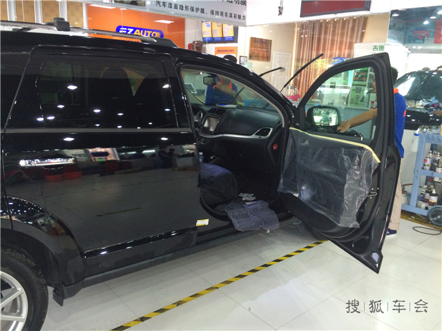 杭州汽车贴膜,道奇酷威全车龙膜隔热膜施工实