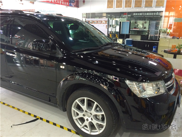 杭州汽车贴膜,道奇酷威全车龙膜隔热膜施工实