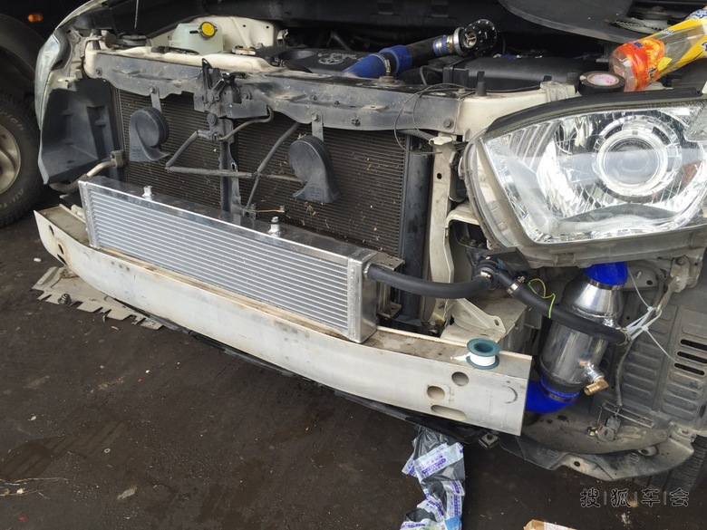 09汉兰达废气涡轮改装水冷式中冷器
