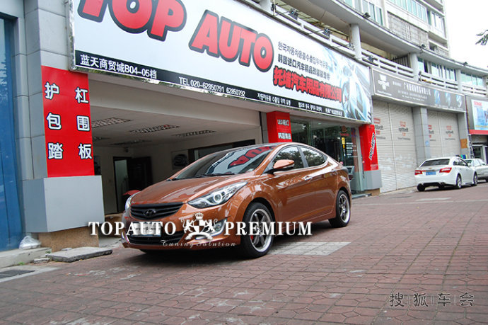 现代朗动改装LED日行灯 大灯透镜改装 朗动装