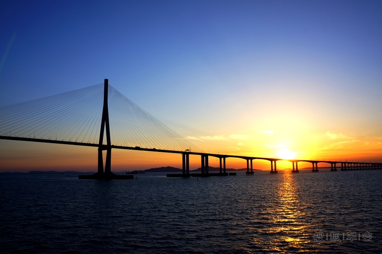 【韩国风光】夕阳陪我通过仁川跨海大桥