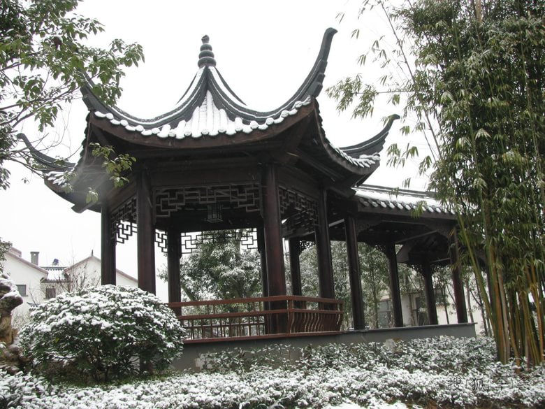 长沙的小区--除夕日的雪_退休人员俱乐部