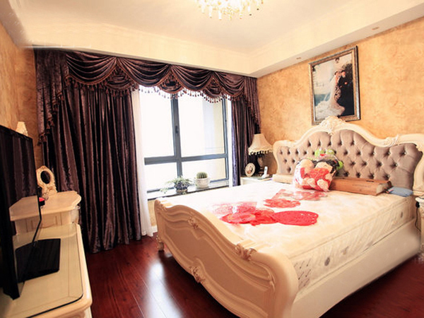 90平韩式乡村田园小2居浪漫婚房装修效果图