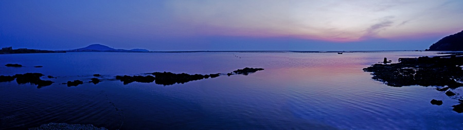 烟墩角海上观朝霞天鹅湾渔港拍海鸥白天鹅拍摄之五