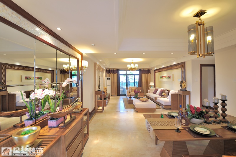 海南星艺装饰 海南岛风格实景室内装修设计案例