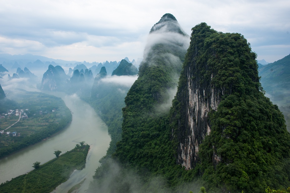 桂林:云雾飘渺写意漓江 - 欲园 - 欲园的博客