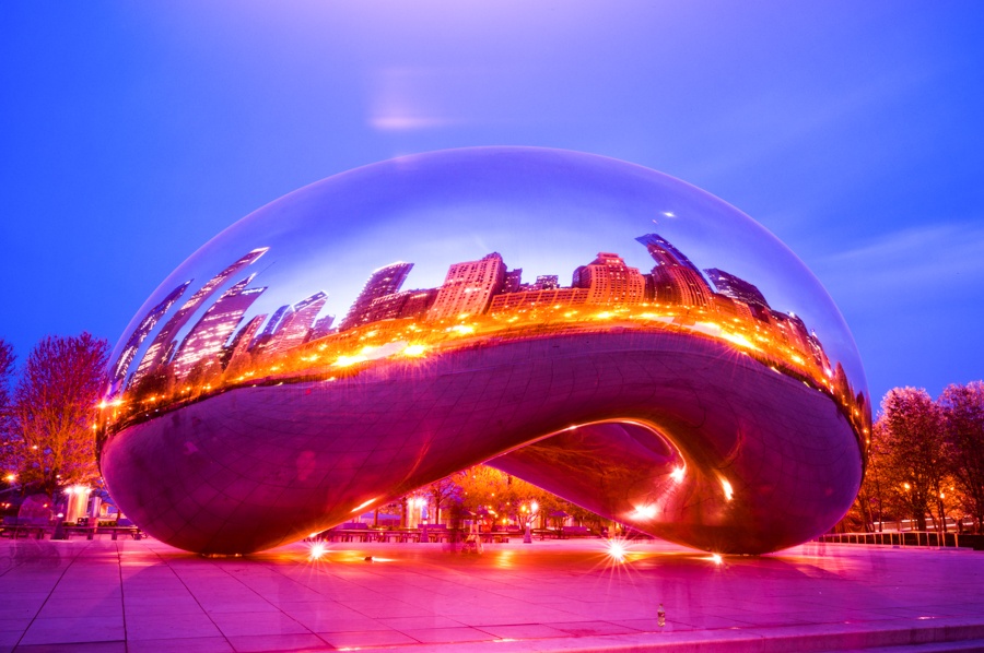 芝加哥千禧公园的巨大雕塑——云门 - ypztwk1953 - ypztwk1953原创