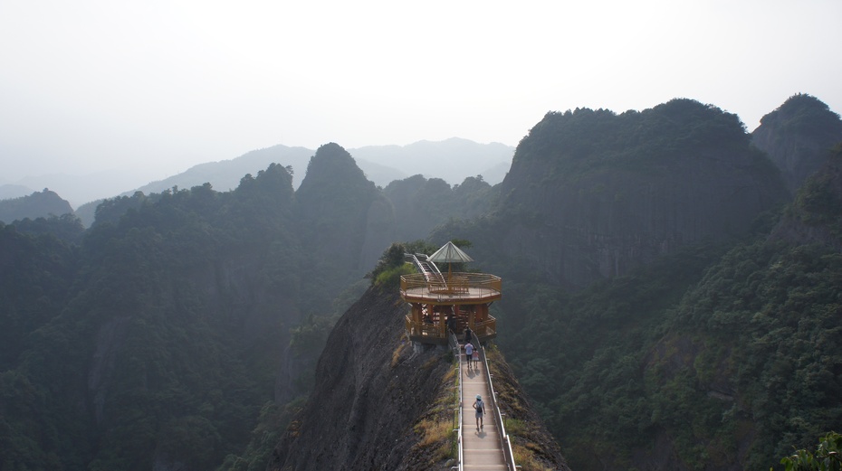 桂林资源县天门山景区感受刺激