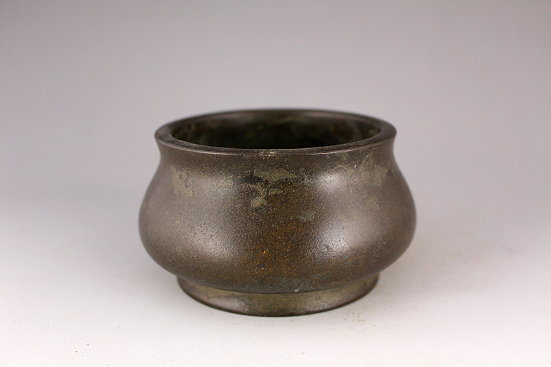 中国美術大明宣徳年製古銅双耳三足香炉旧家蔵出(SH264) 香道具 香炉